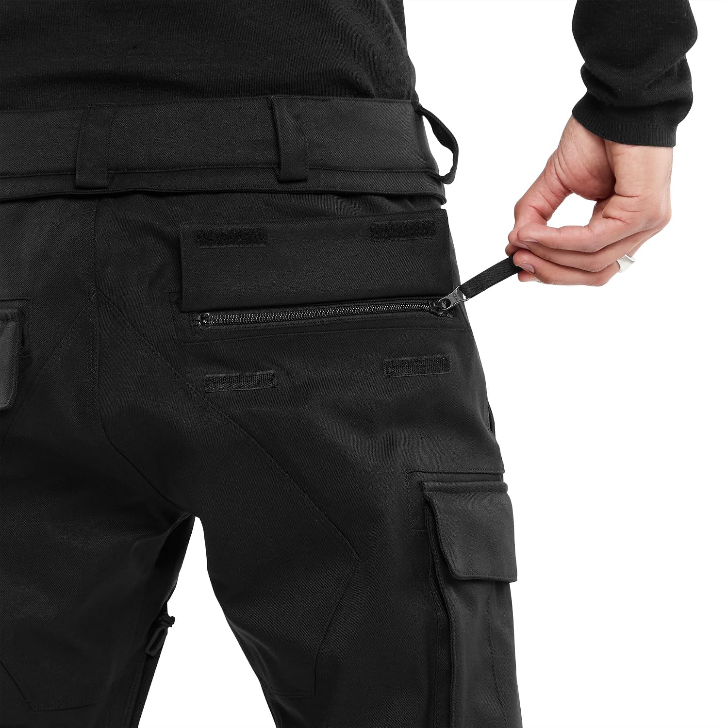 Volcom Men's Articulated Snow Pant, 15k Waterproof Ski Snowboard Pants, Sealed Seams Black S4