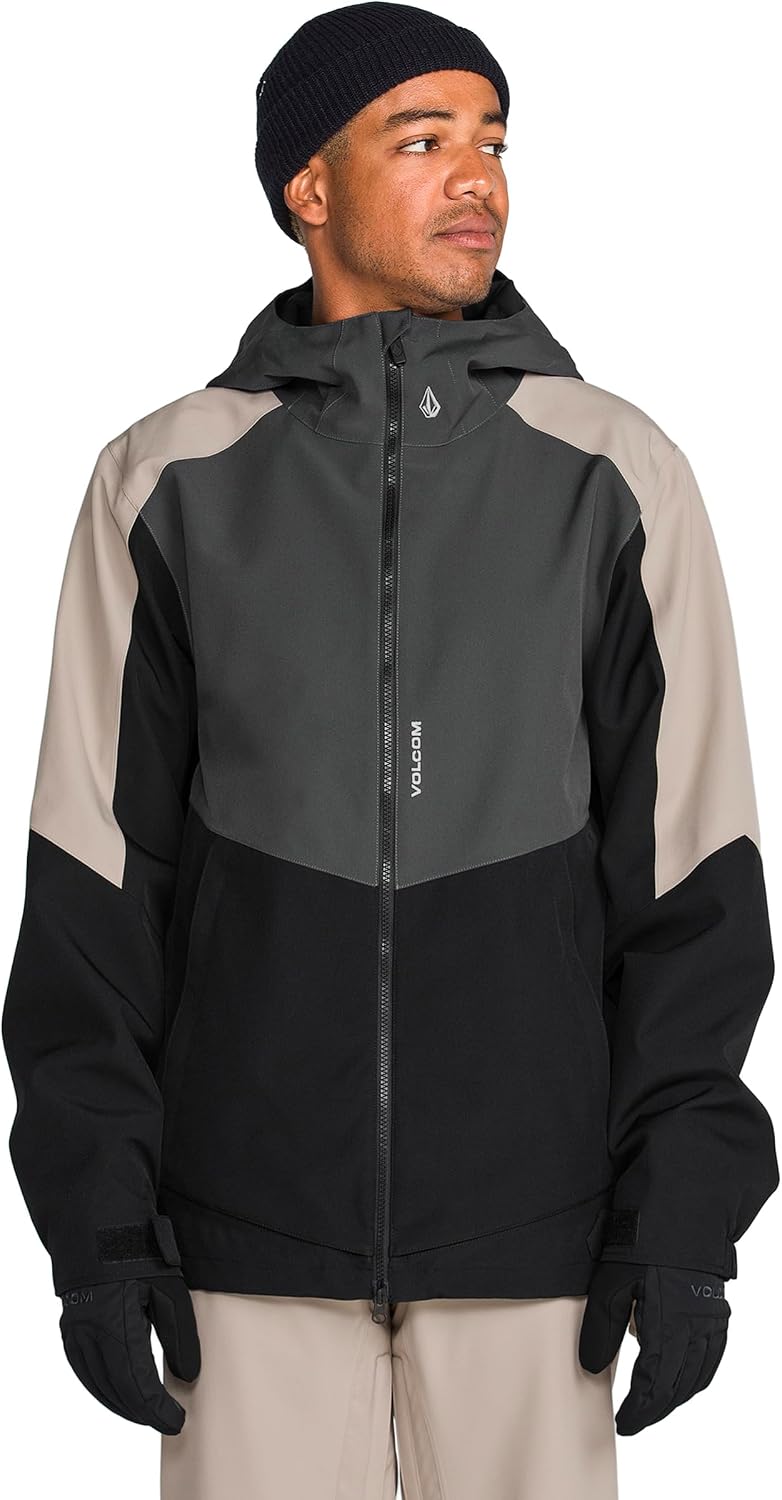 Volcom Men's Brighton Hooded Snowboard Ski Winter Jacket Dark Grey