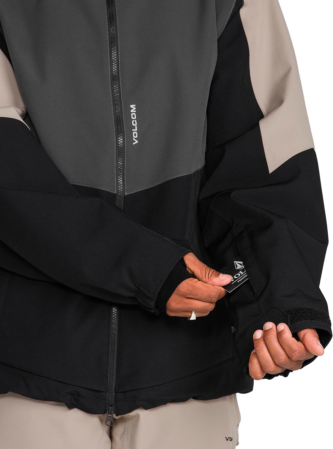 Volcom Men's Brighton Hooded Snowboard Ski Winter Jacket Dark Grey