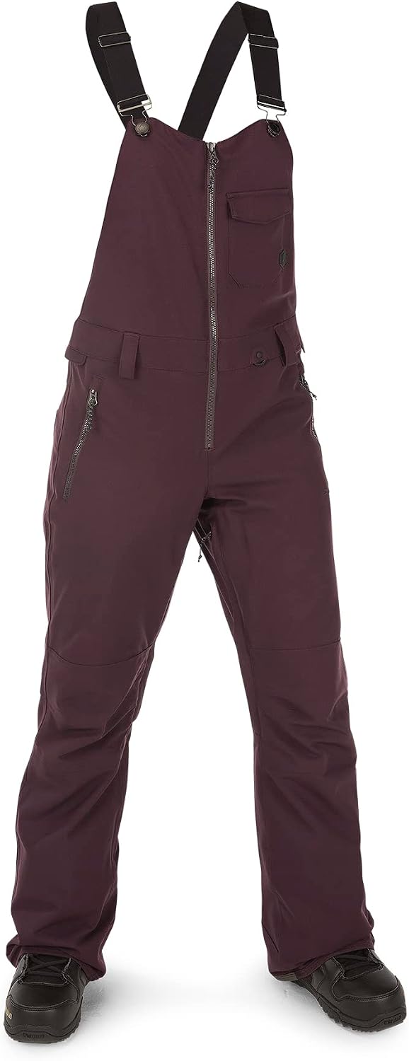 Volcom Women's Swift Bib Overall Snowpant Black Plum S3