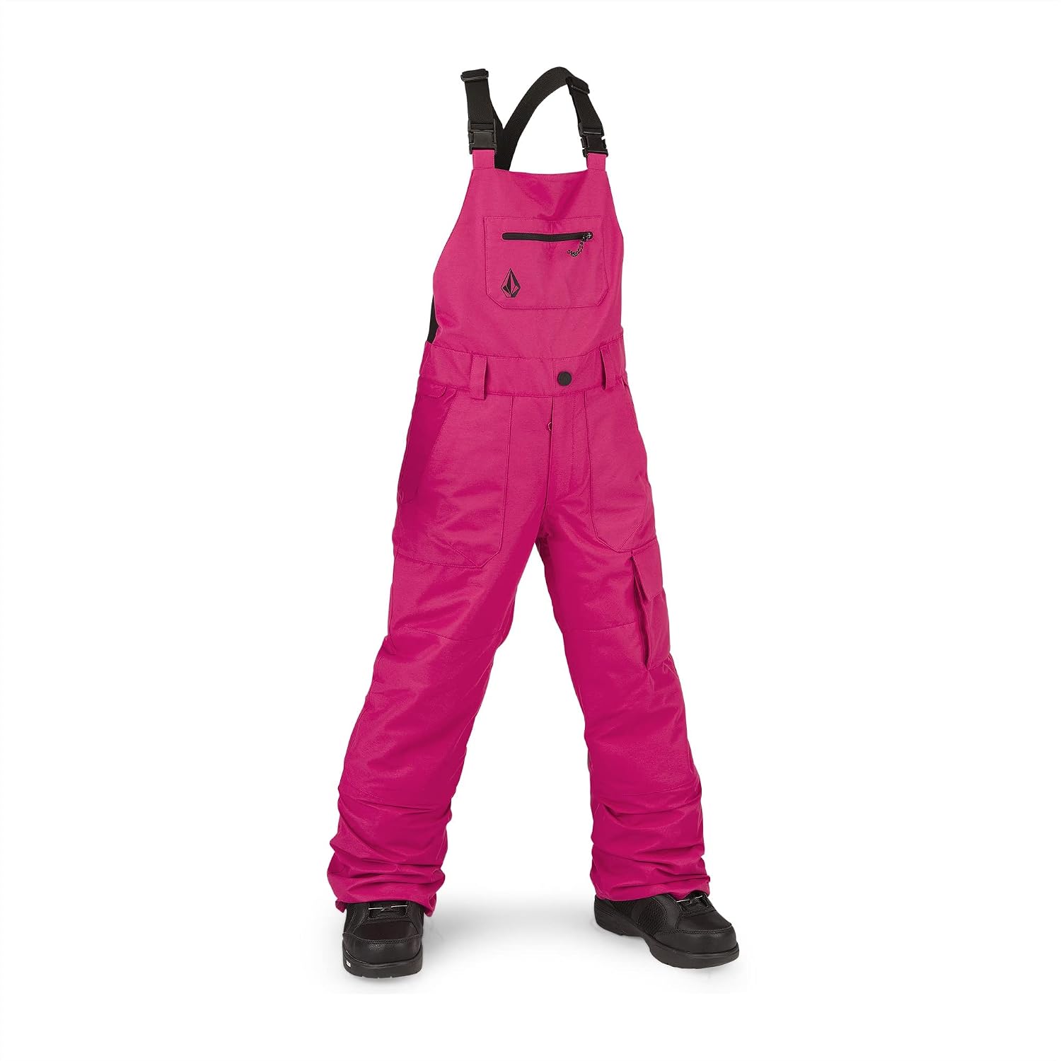 Volcom Boys' Youth Barkley Bib Overall Snowboard Pant Magenta