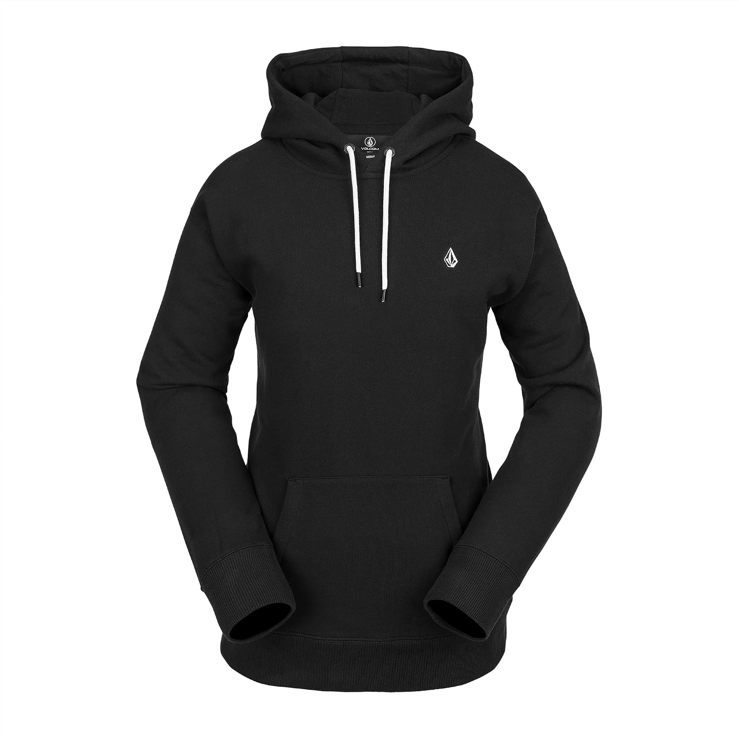 Volcom womens Costus Pollover Baselayer Hooded Fleece Snow Sweatshirt Black S4