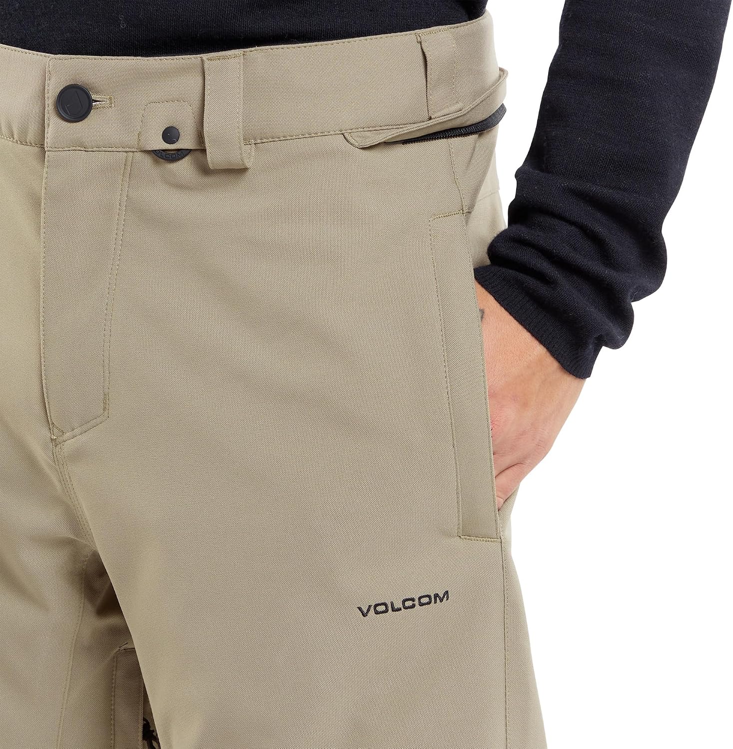 Volcom Men's Frickin Relaxed Fit Chino Snowboard Pant Light Military