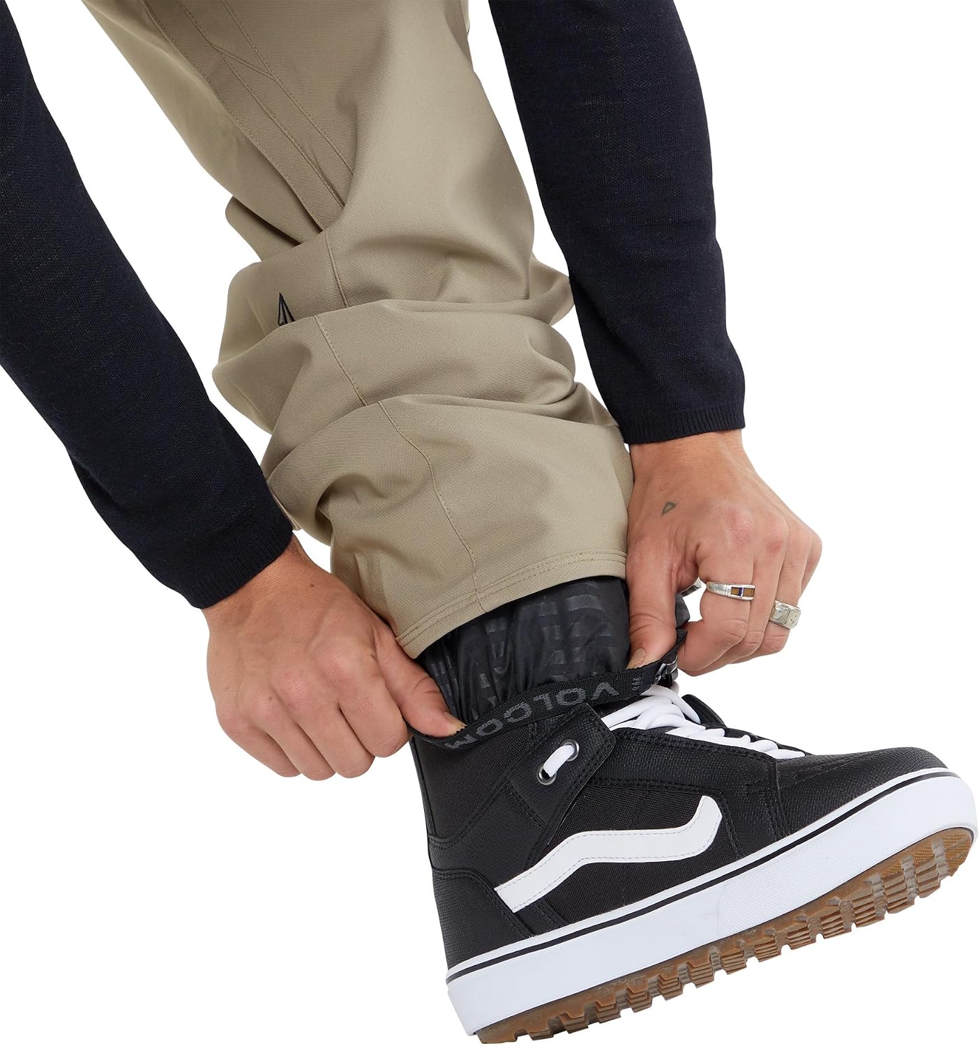 Volcom Men's Frickin Relaxed Fit Chino Snowboard Pant Light Military