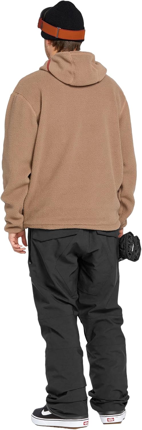 Volcom Men's Roan Bib Overall Snowboard Pant – 15k Waterproof 2-layer Repreve® Fibers Black Black