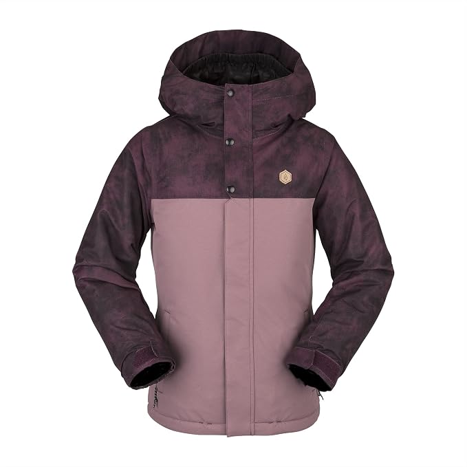 Volcom Girls' Sass'n'fras Insulated Snowboard Ski Jacket Acid Merlot