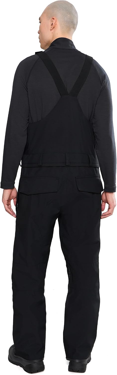 Volcom Men's Roan Bib Overall Snowboard Pant – 15k Waterproof 2-layer Repreve® Fibers Black