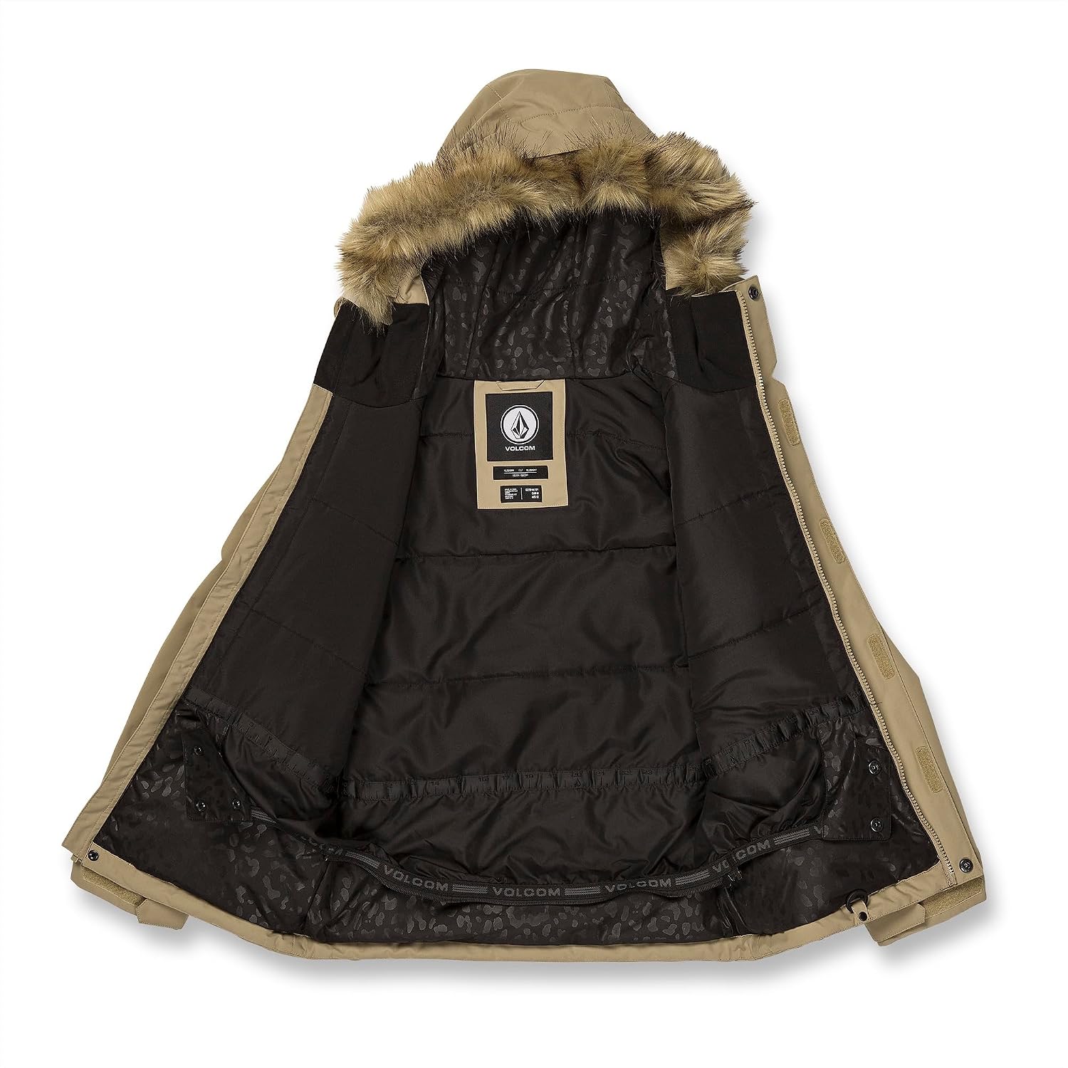 Volcom Girls So Minty Insulated Snow Jacket Dark Khaki S4