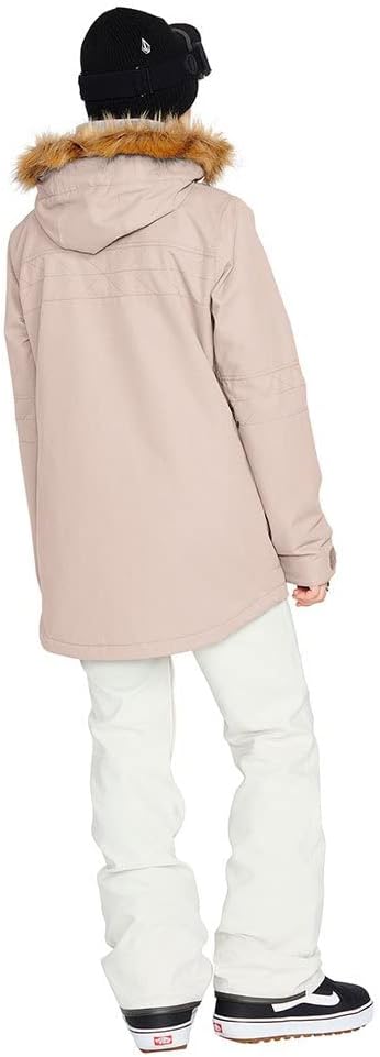 Volcom Women's Fawn Insulated Snowboard Ski Winter Hooded Jacket Sand S3