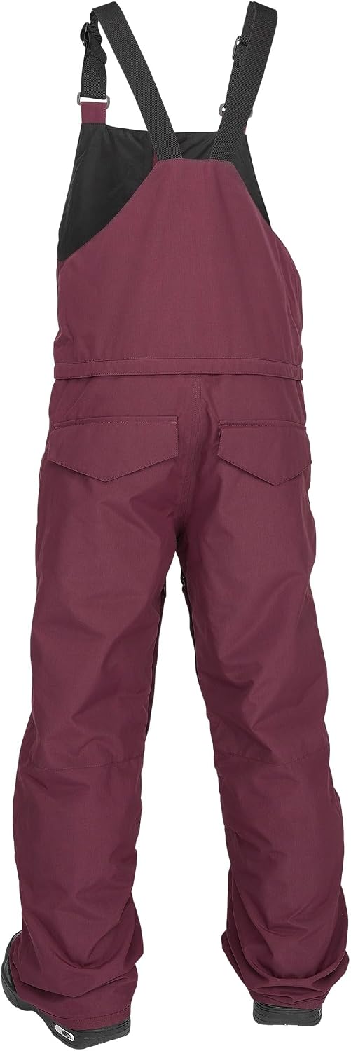Volcom Boys' Youth Barkley Bib Overall Snowboard Pant Burgundy