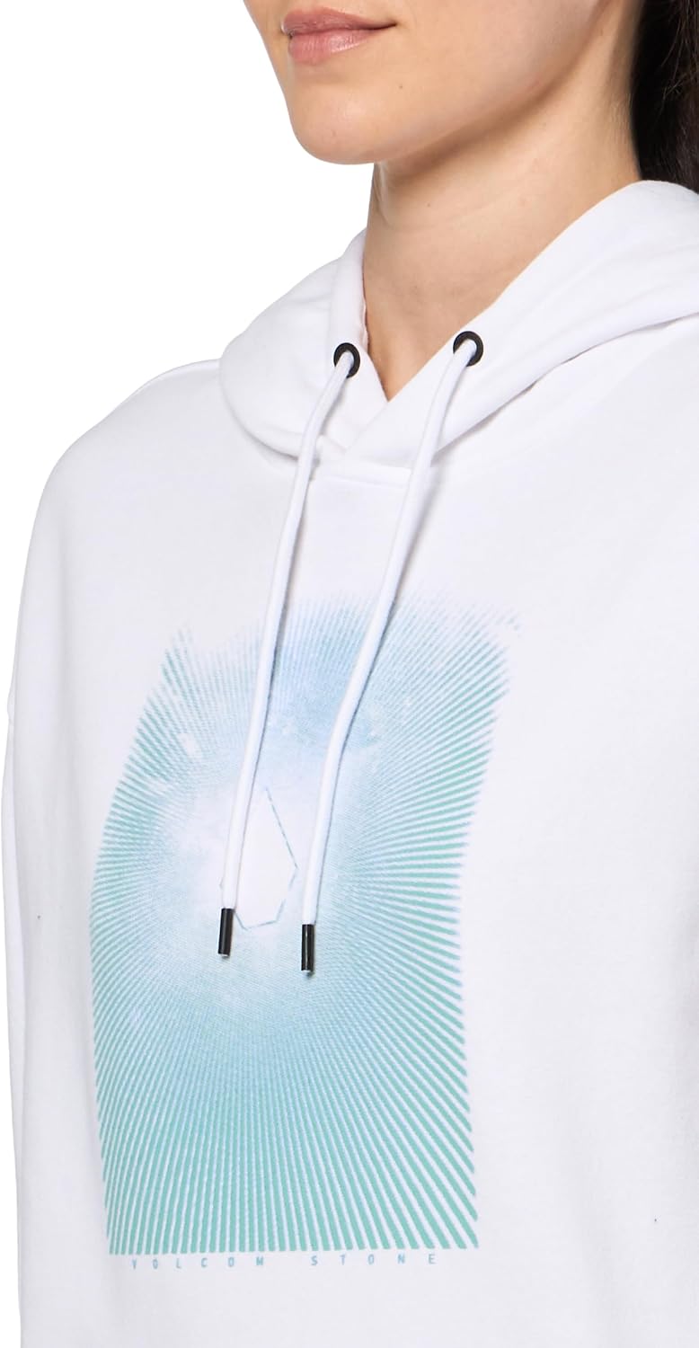 Volcom Women's Essential Hooded Snowboard Riding Fleece Hoodie White S5