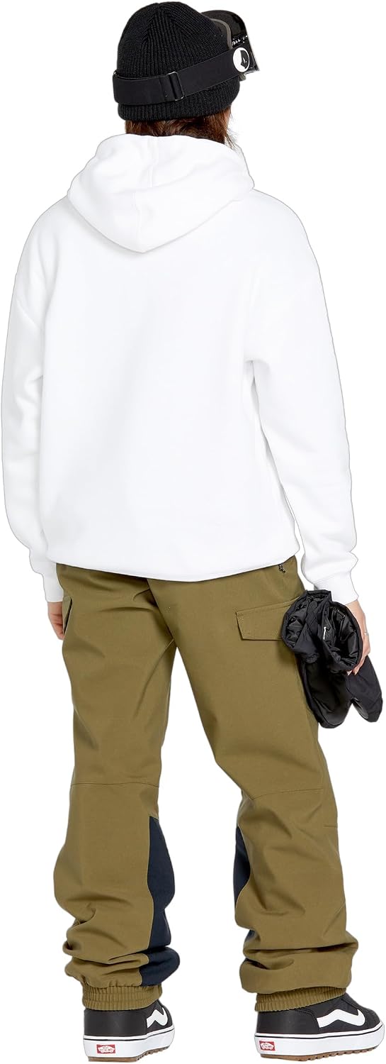 Volcom Women's Essential Hooded Snowboard Riding Fleece Hoodie White S5