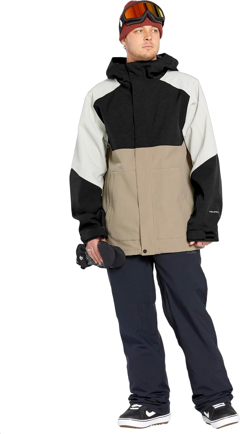 Volcom Men's Brighton Hooded Snowboard Ski Winter Jacket Chestnut Brown