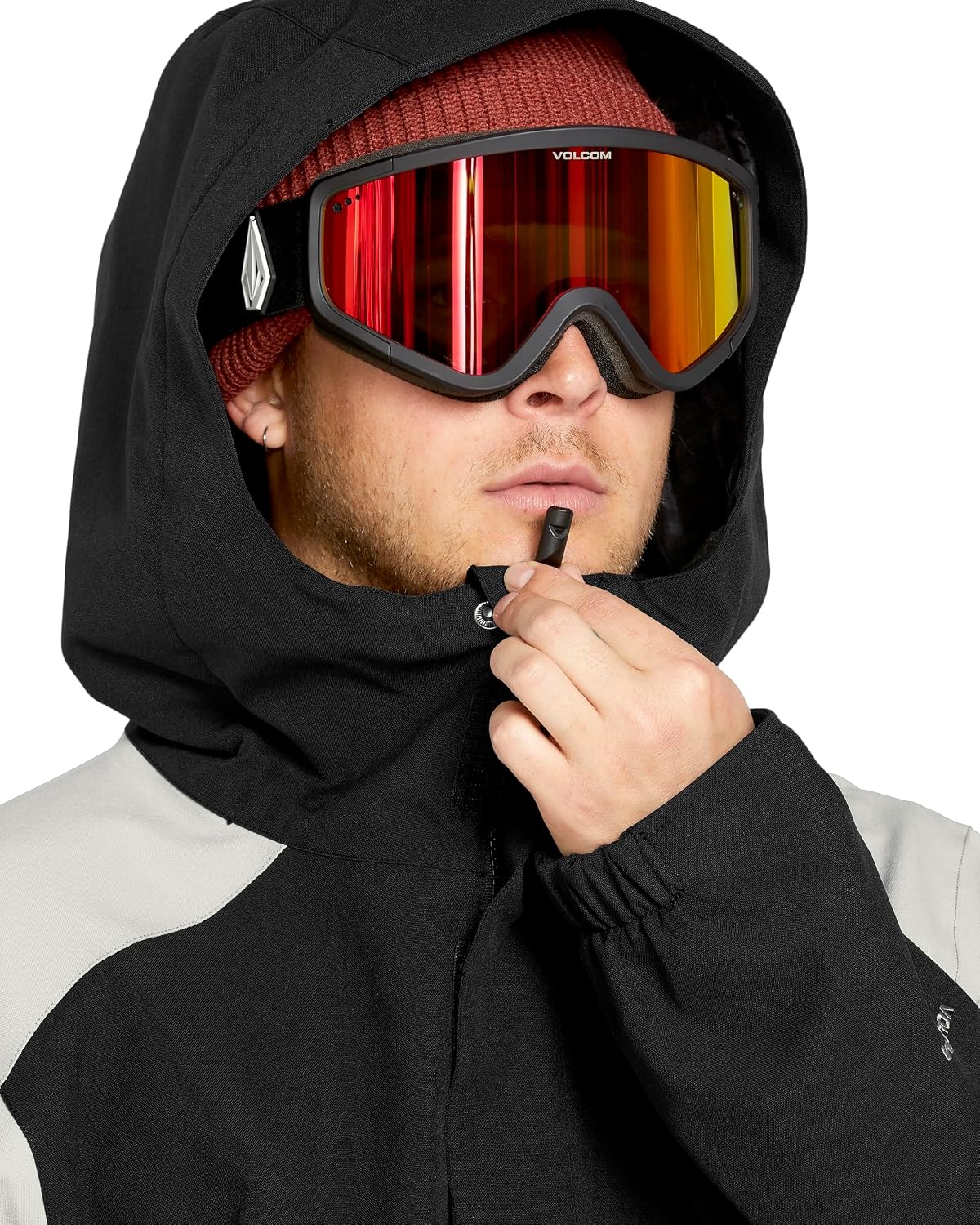Volcom Men's Brighton Hooded Snowboard Ski Winter Jacket Chestnut Brown