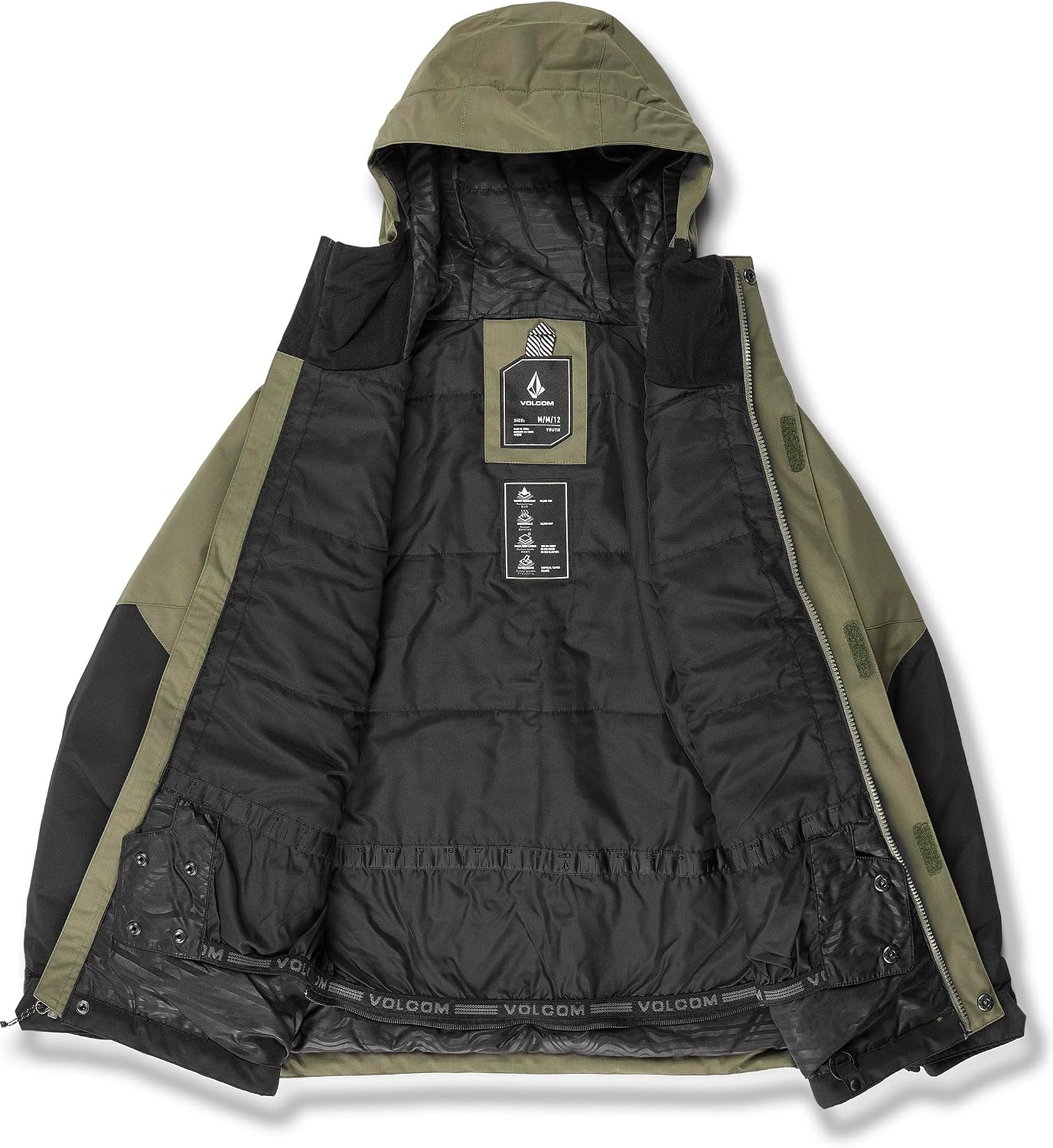 Volcom Boys' Vernon Insulated Snowboard Winter Jacket Ivy
