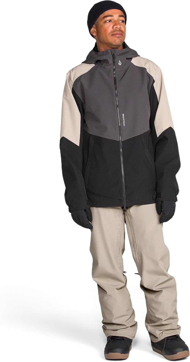 Volcom Men's Freakin Snow Chino Pants – 15k Waterproof Breathable Snowboard Pants With Zip Tech Khaki