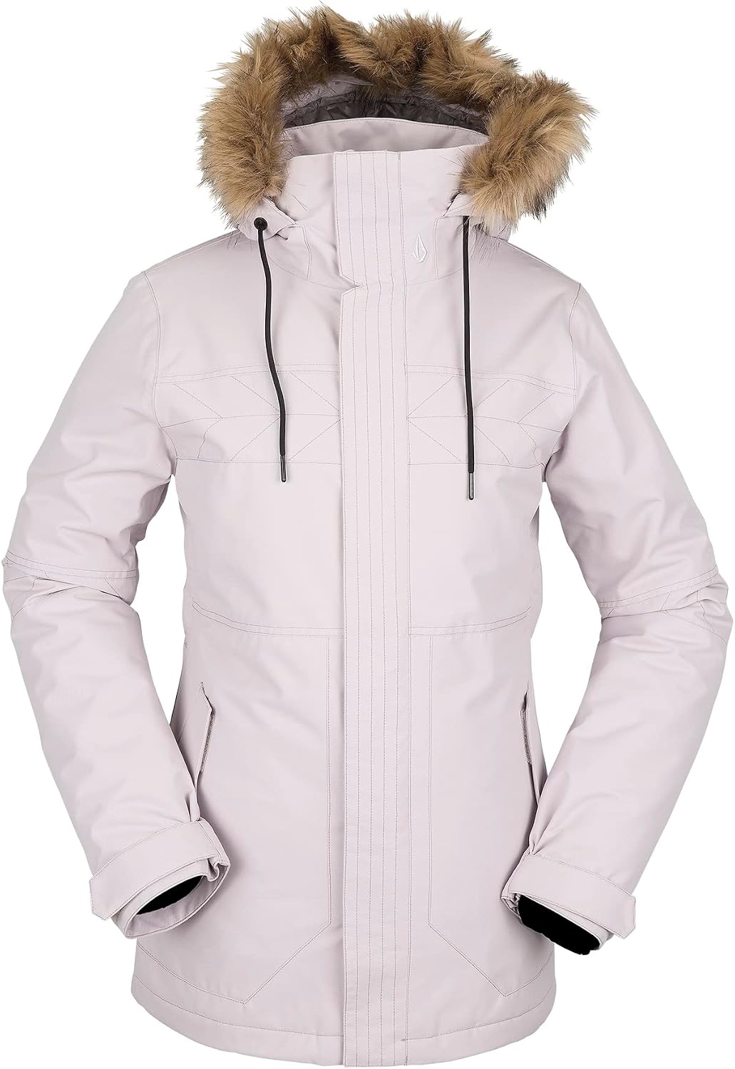 Volcom Women's Fawn Insulated Snowboard Ski Winter Hooded Jacket Amethyst Smoke S3