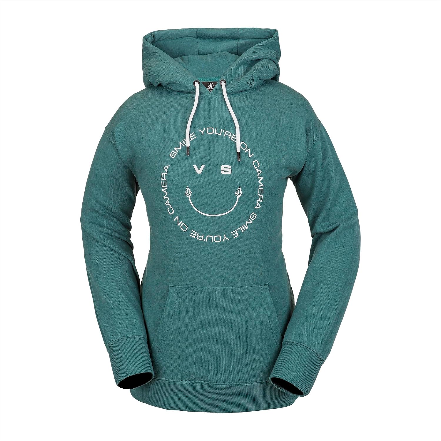 Volcom womens Costus Pollover Baselayer Hooded Fleece Snow Sweatshirt Balsam S4