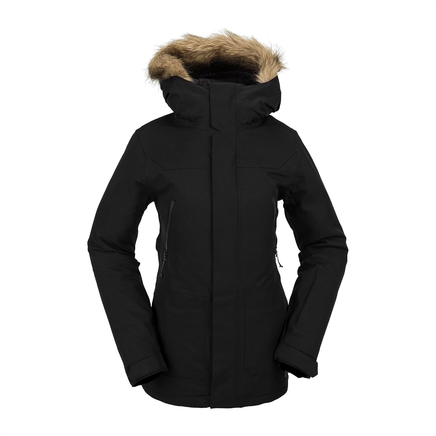 Volcom Women's Shadow Insulated Snowboard Ski Winter Hooded Jacket Black S4