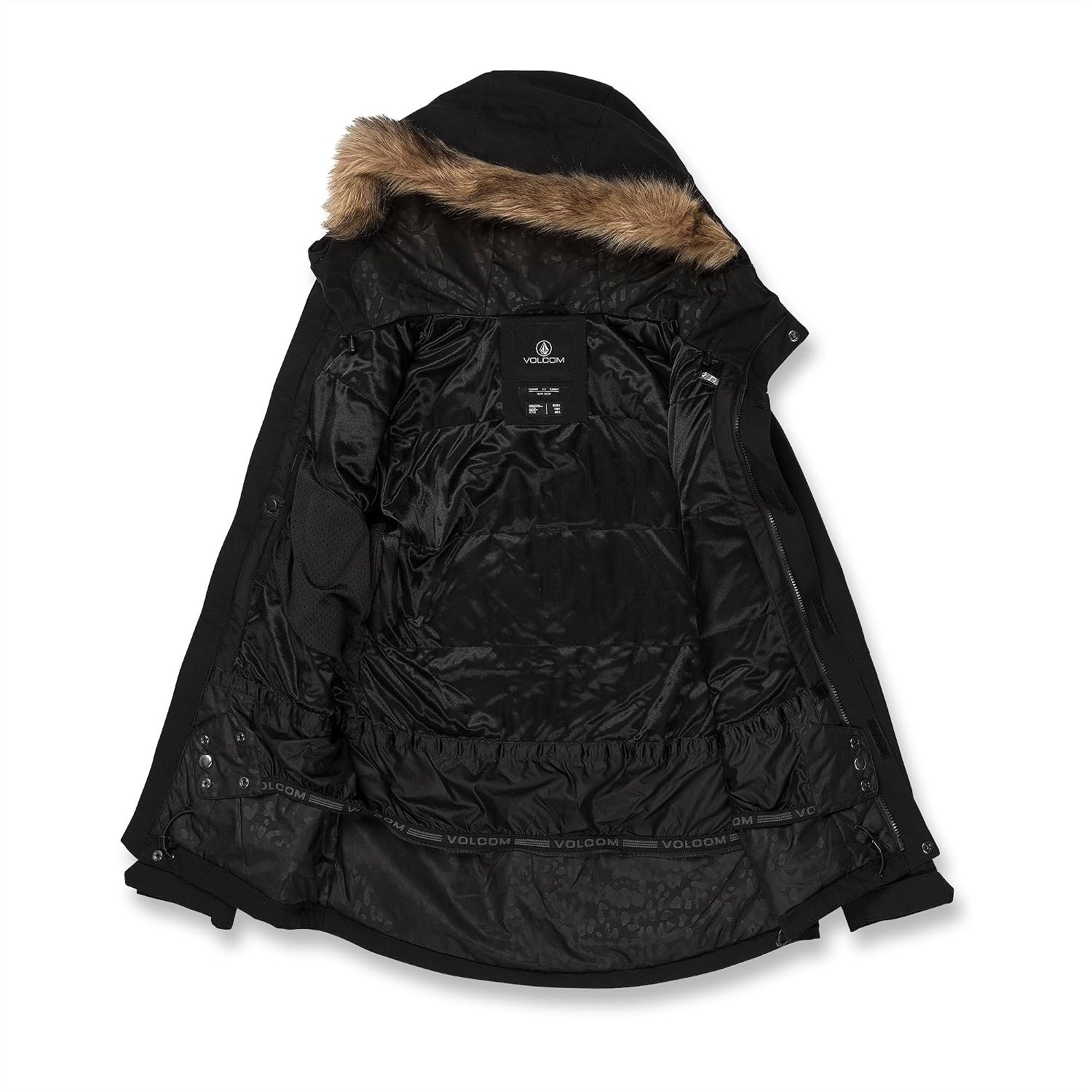 Volcom Women's Shadow Insulated Snowboard Ski Winter Hooded Jacket Black S4
