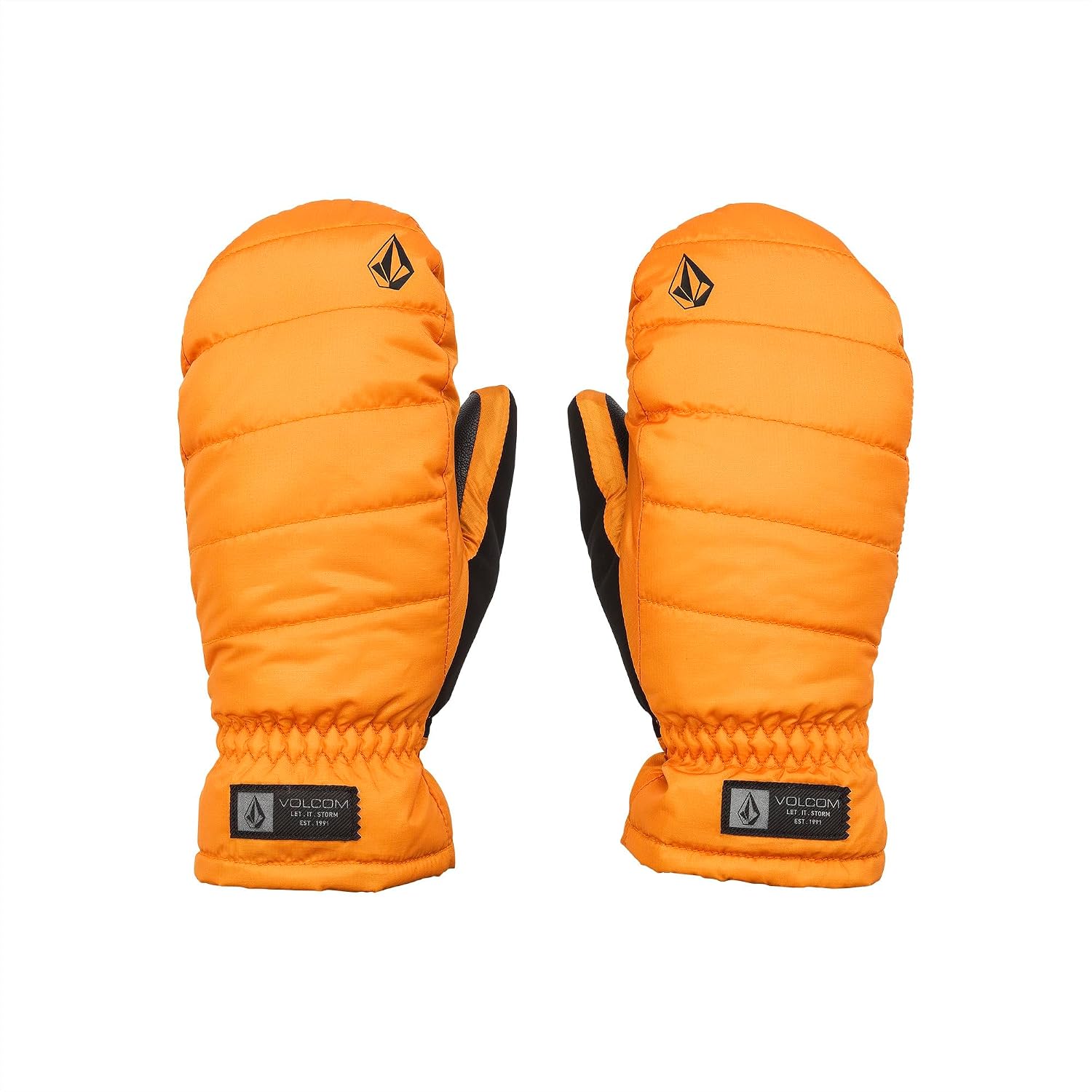 Volcom Womens Puff Puff Ski Snowboard Mitt Glove Gold S4