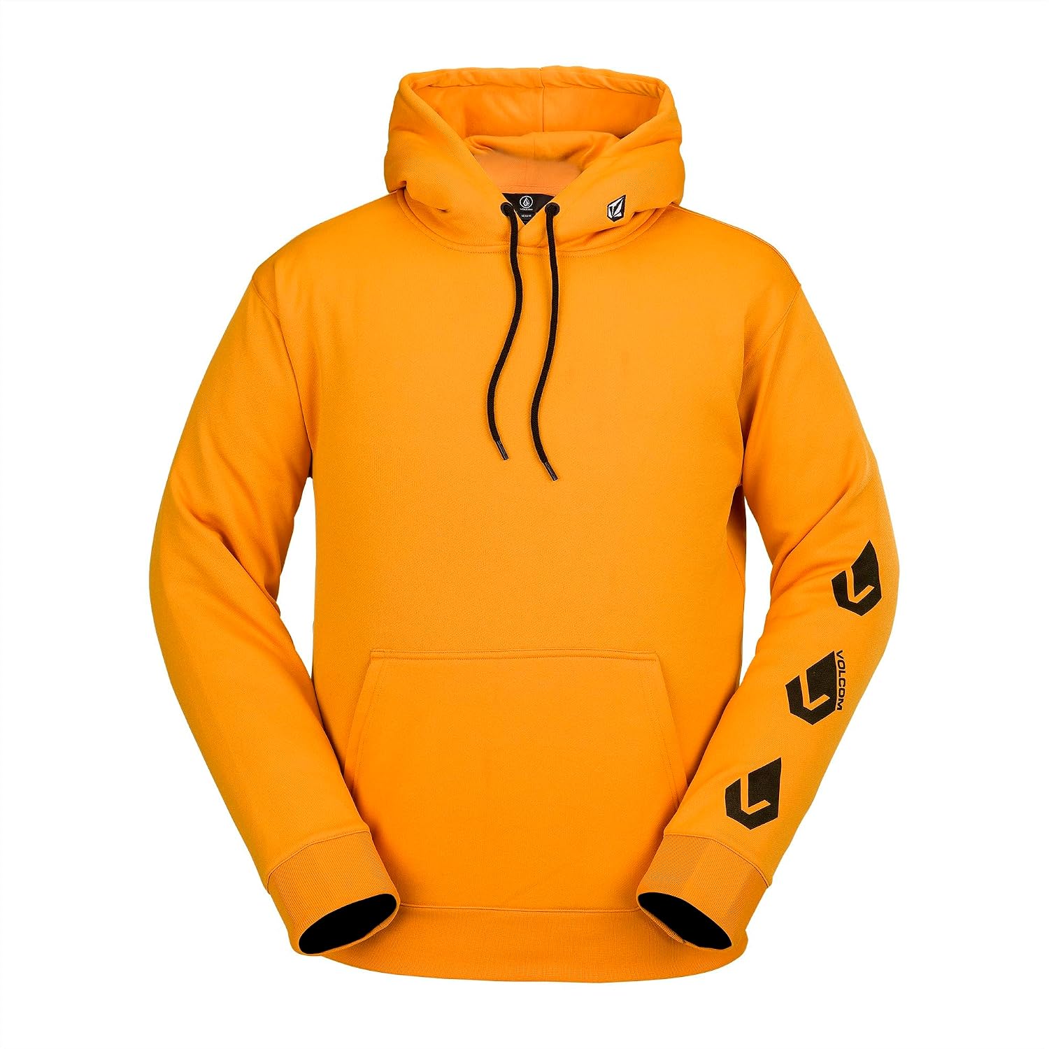 Volcom Men's Hydro Fleece Riding Hoodie – Water-repellent Sweatshirt With Storm Hood & Thumbholes Gold S4