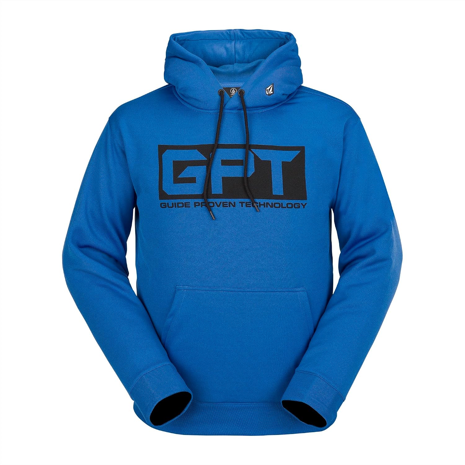 Volcom Men's Hydro Fleece Riding Hoodie – Water-repellent Sweatshirt With Storm Hood & Thumbholes Electric Blue S4