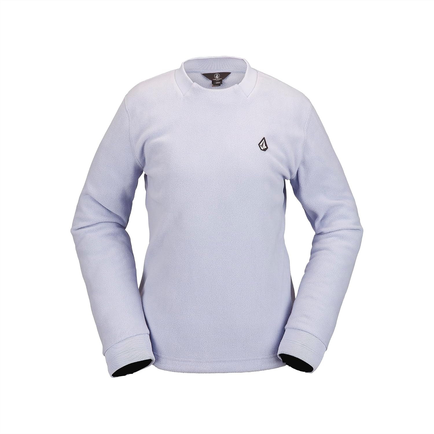 Volcom Women's Polar Fleece Crew Snowboard Sweatshirt Lilac Ash S4