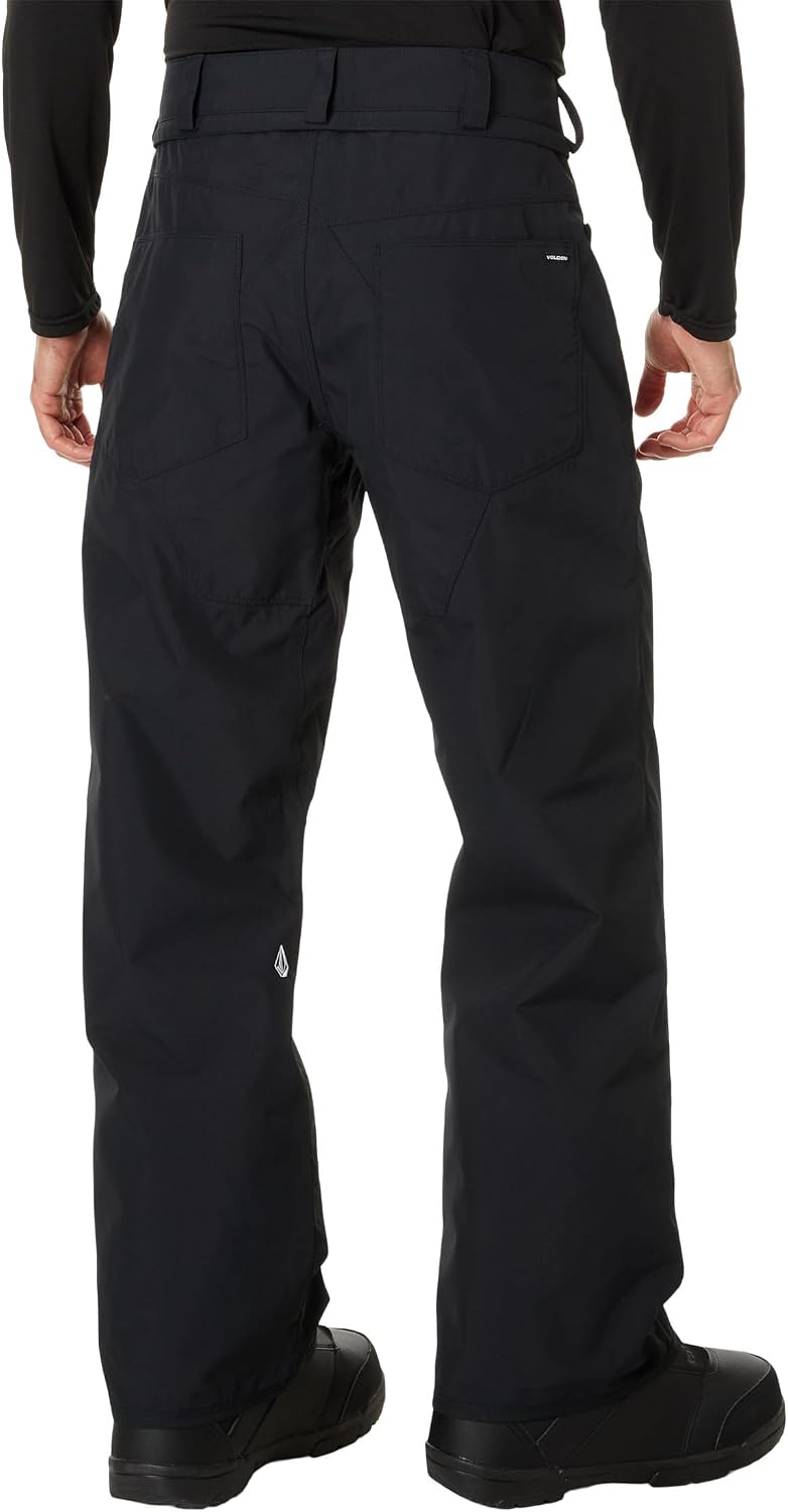 Volcom Men's 5-pocket Snowboard Pant, 10k Waterproof Ski Snow Pants, Sealed Seams Black S5