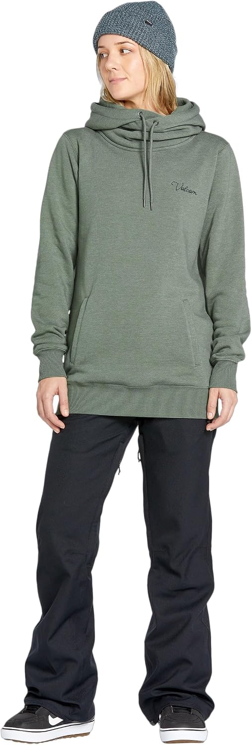 Volcom Women's Tower Hooded Fleece Sweatshirt Lichen Green