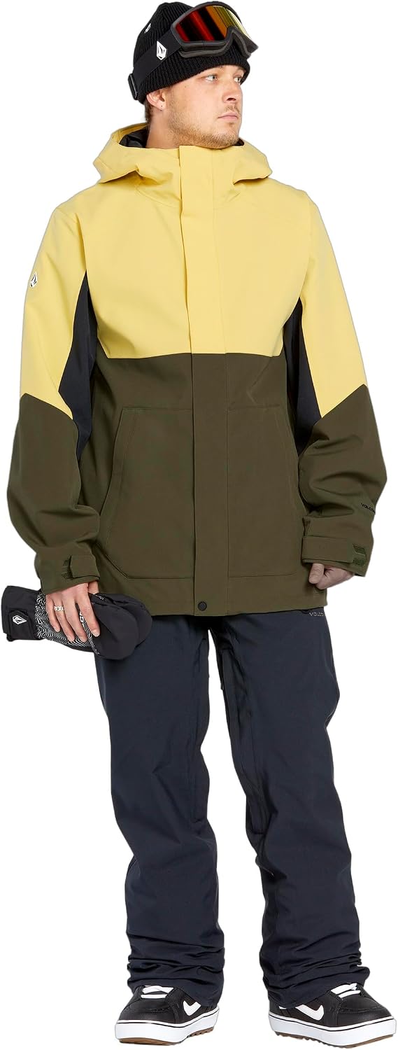Volcom Men's Brighton Hooded Snowboard Ski Winter Jacket Ivy
