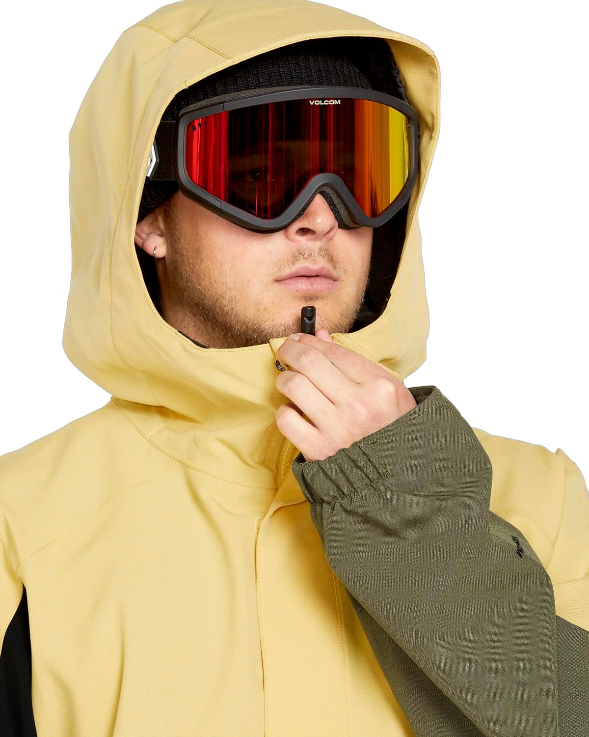 Volcom Men's Brighton Hooded Snowboard Ski Winter Jacket Ivy