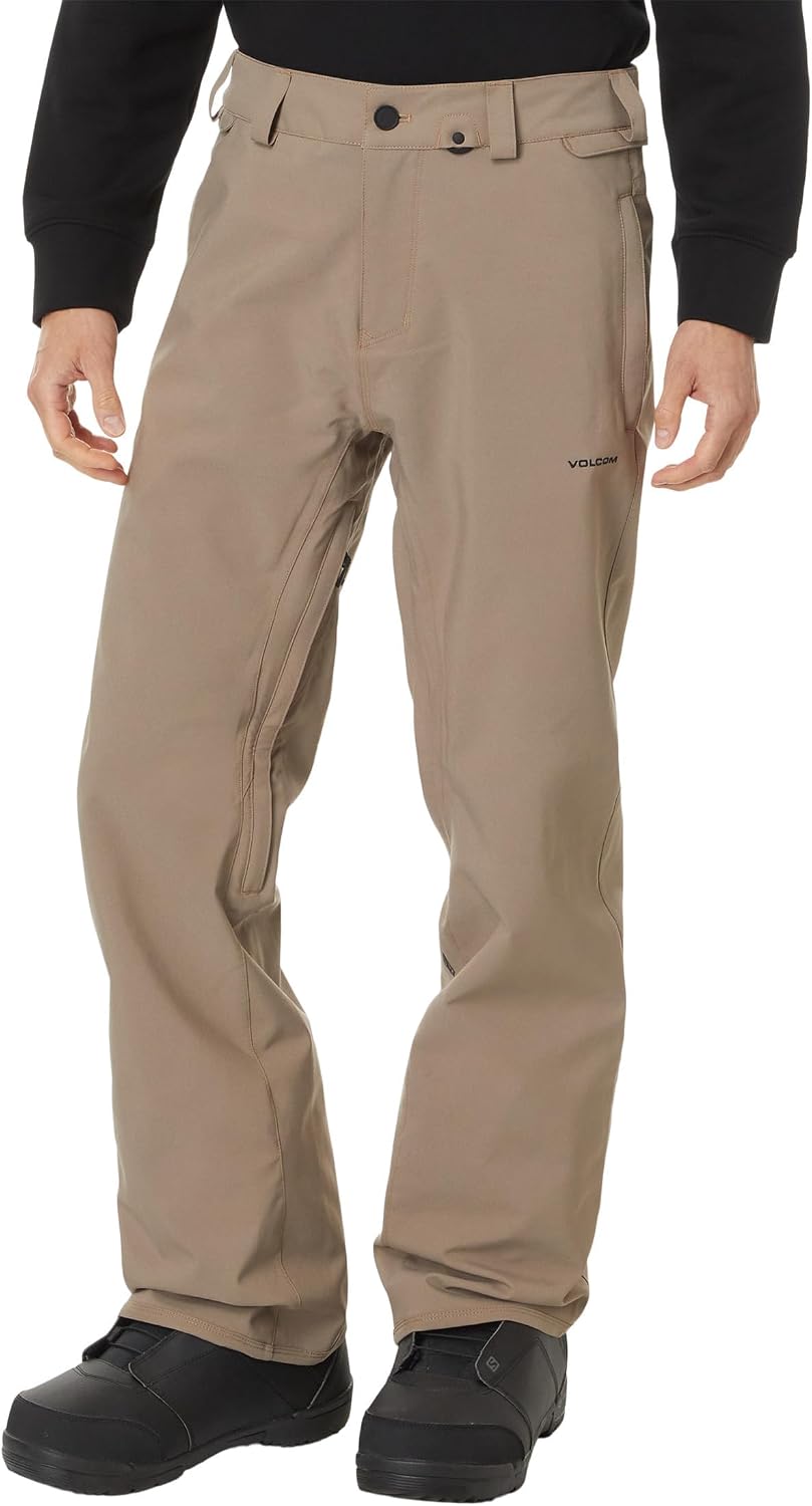 Volcom Men's Frickin Relaxed Fit Chino Snowboard Pant Chestnut Brown