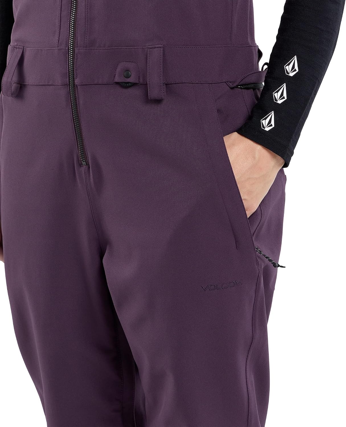 Volcom Women's Swift Bib Overall Snowpant Blackberry S4