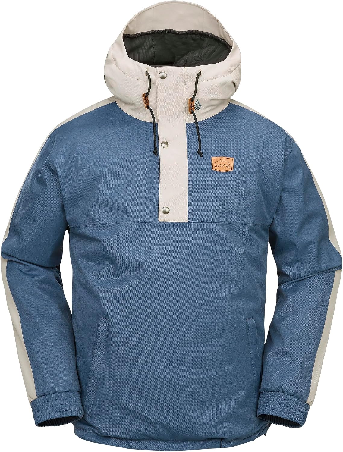 Volcom Men's Arthur Longo 20k Pullover Anarok Hooded Snowboard Jacket Indigo