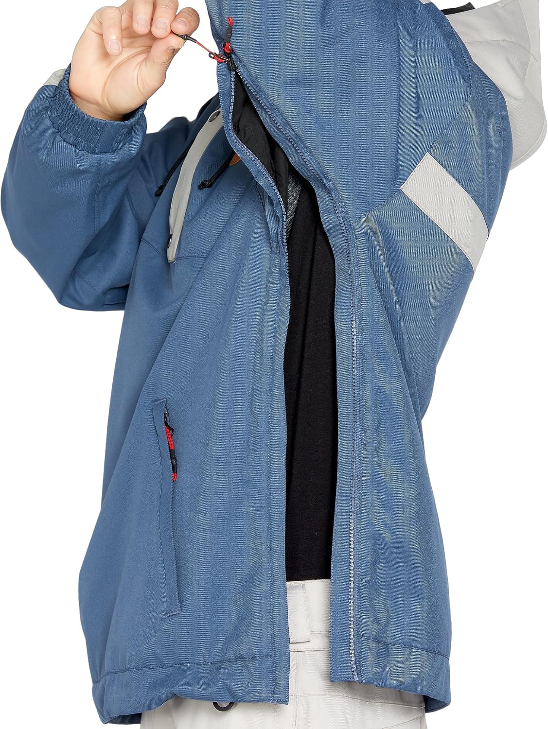 Volcom Men's Arthur Longo 20k Pullover Anarok Hooded Snowboard Jacket Indigo