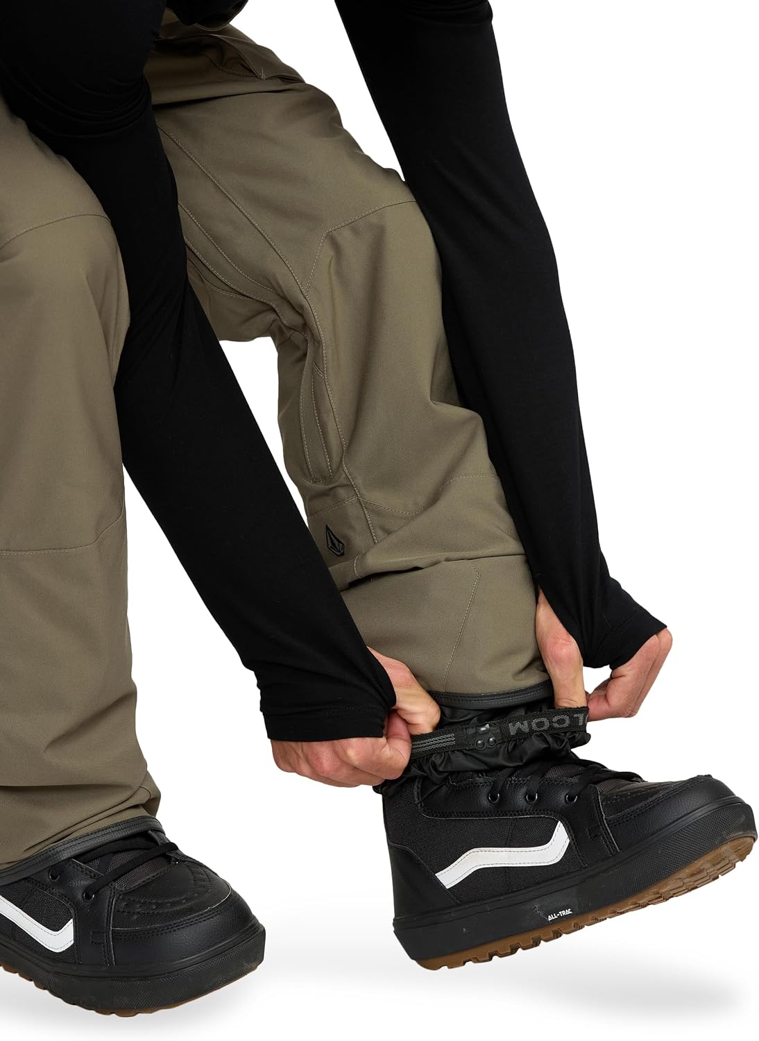 Volcom Men's Roan Bib Overall Snowboard Pant – 15k Waterproof 2-layer Repreve® Fibers Military