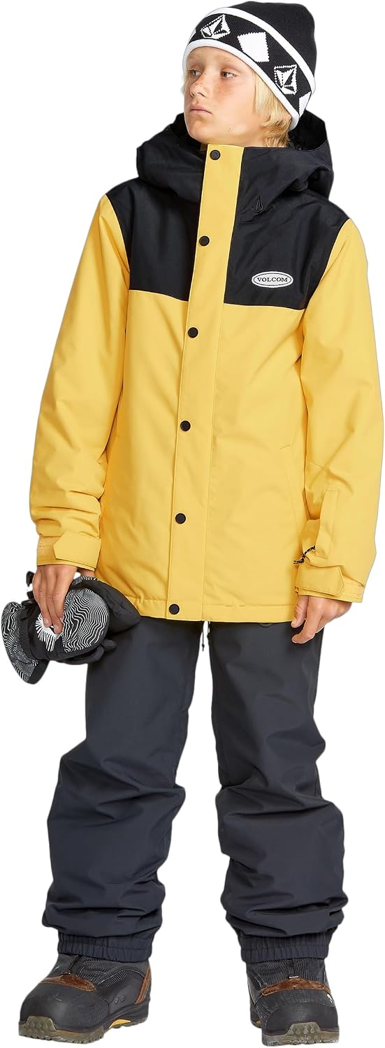 Volcom boys Stone 91 Insulated Snowboard Winter Jacket Dark Yellow S5