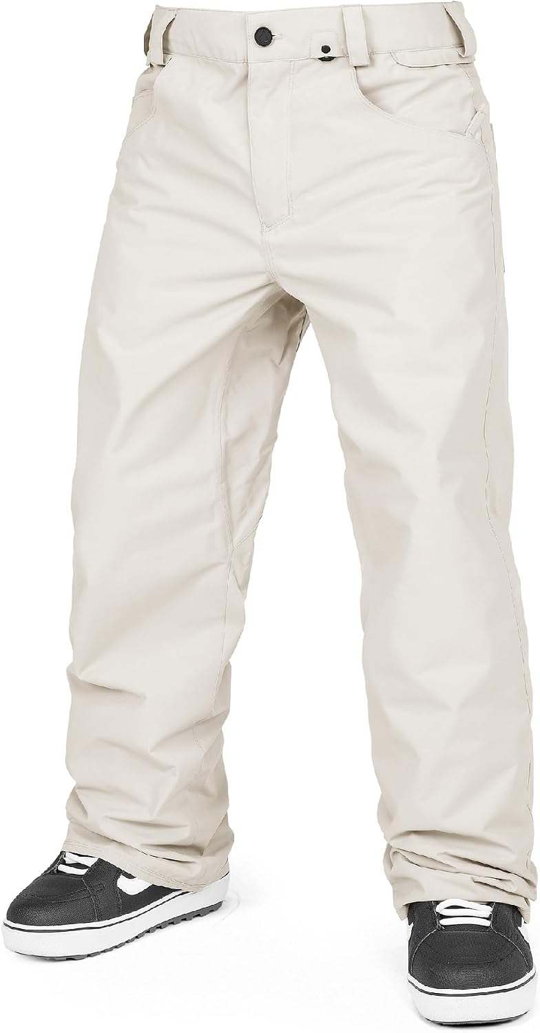 Volcom Men's 5-pocket Snowboard Pant, 10k Waterproof Ski Snow Pants, Sealed Seams Stone S5