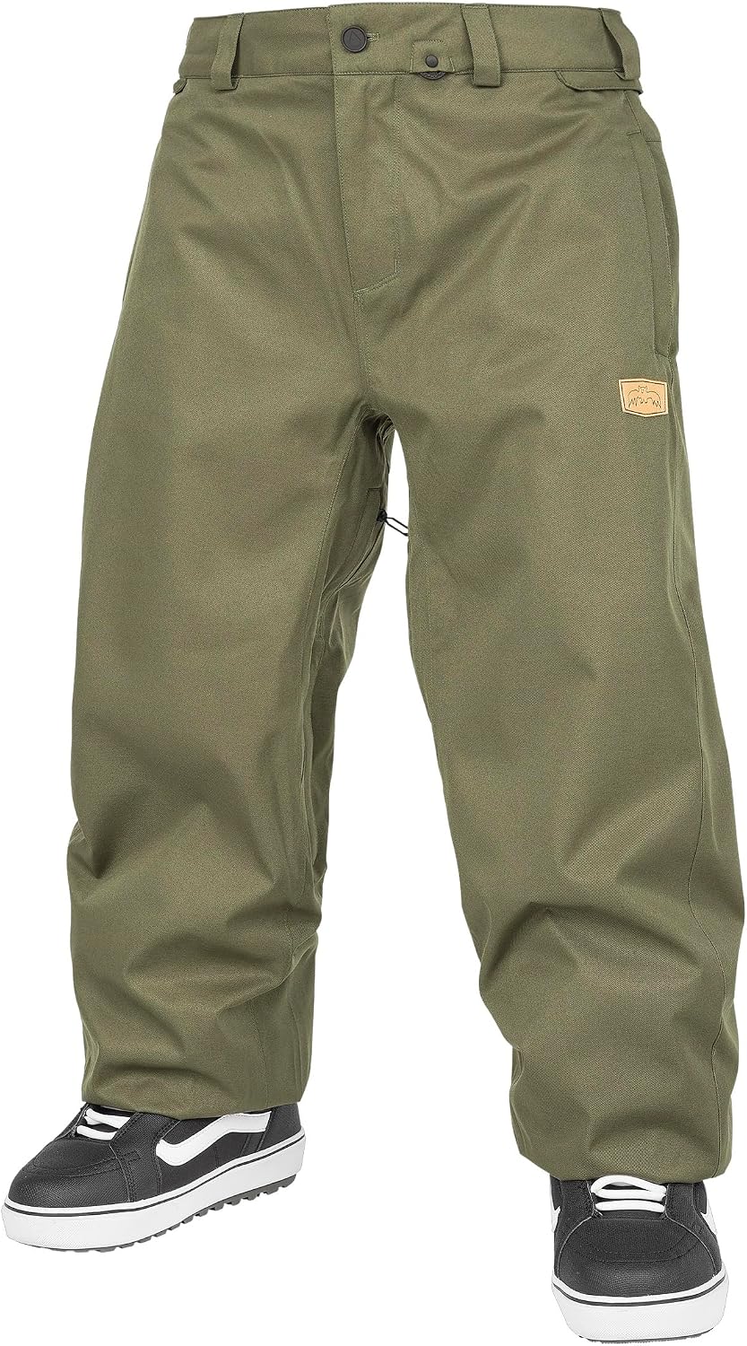 Volcom Men's Arthur Longo 20k Baggy Fit Snowboard Ski Pant Ivy