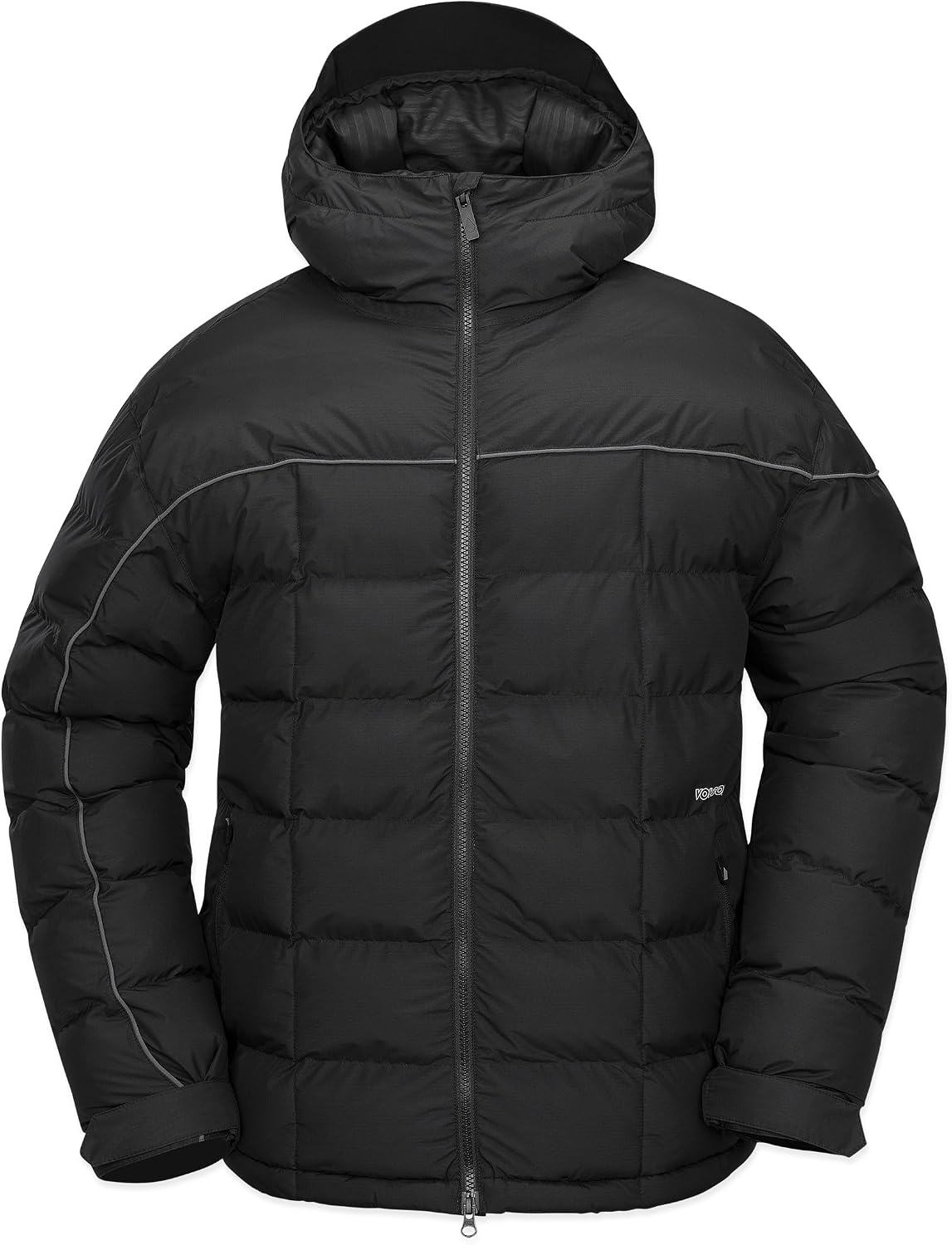 Volcom Men's Sew Down Ecodown Filled Puffy Snowboard Winter Ski Jacket Black S5