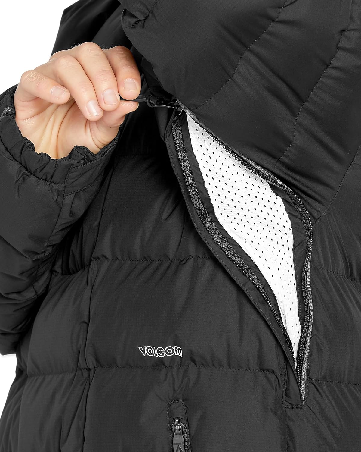Volcom Men's Sew Down Ecodown Filled Puffy Snowboard Winter Ski Jacket Black S5