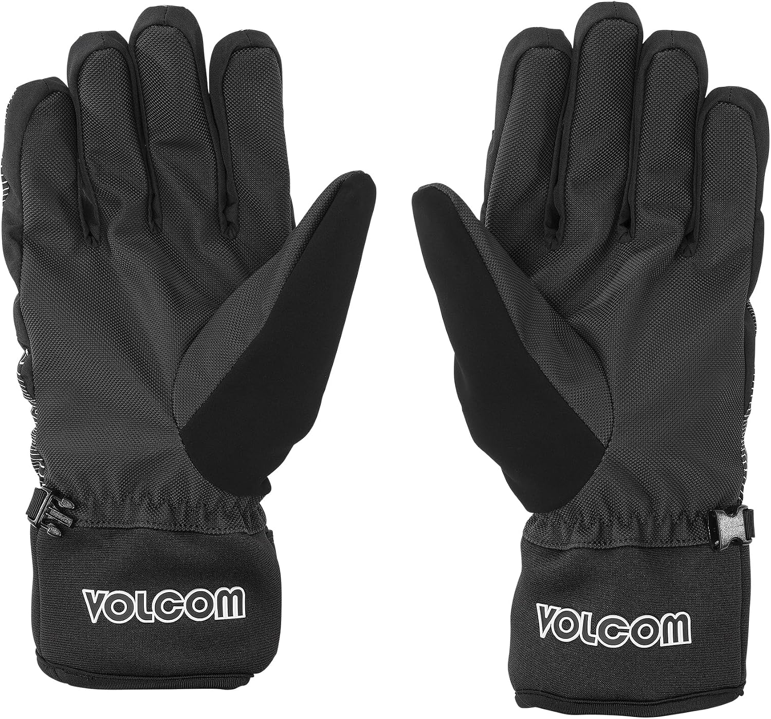 Volcom Mens Crail Pipe Park Lightweight Snowboard Glove Black Print S5