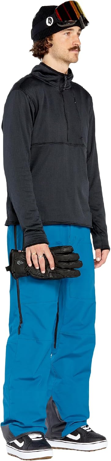 Volcom Men's Gridlock 14 Zip Mock Neck Snowboard Base Layer Fleece Sweatshirt Black S5