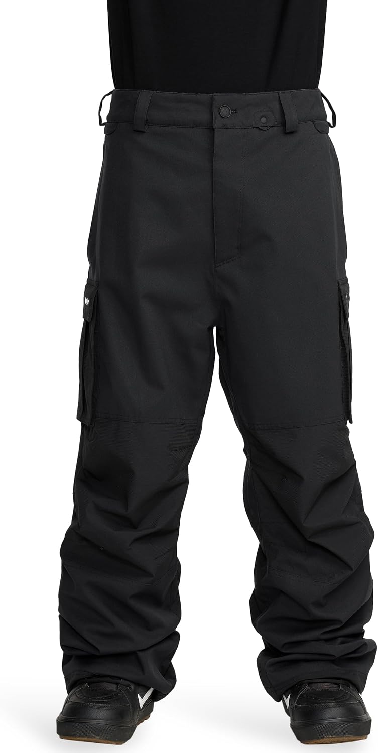 Volcom Men's Nwrk Baggy Snowboard Pant – 10k Waterproof Breathable 2-layer Onyx