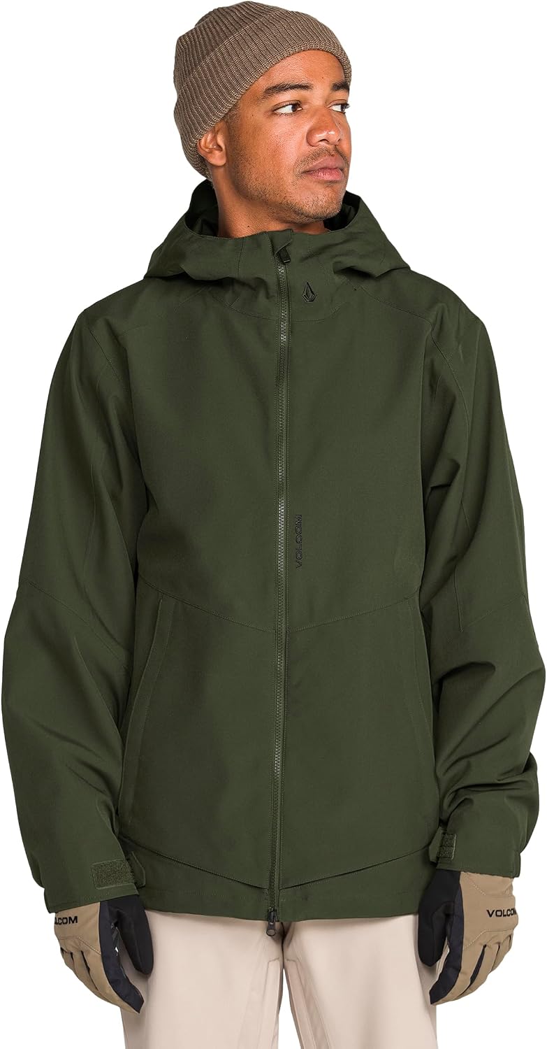 Volcom Men's Brighton Hooded Snowboard Ski Winter Jacket Dark Green