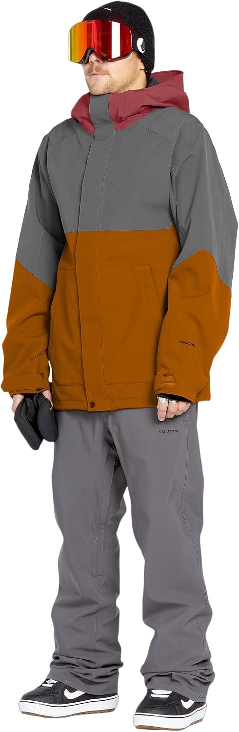 Volcom Men's Brighton Hooded Snowboard Ski Winter Jacket Caramel