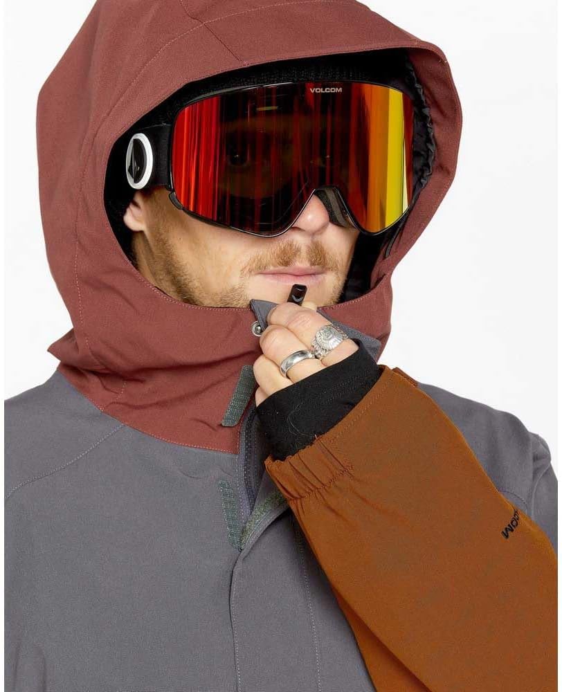Volcom Men's Brighton Hooded Snowboard Ski Winter Jacket Caramel
