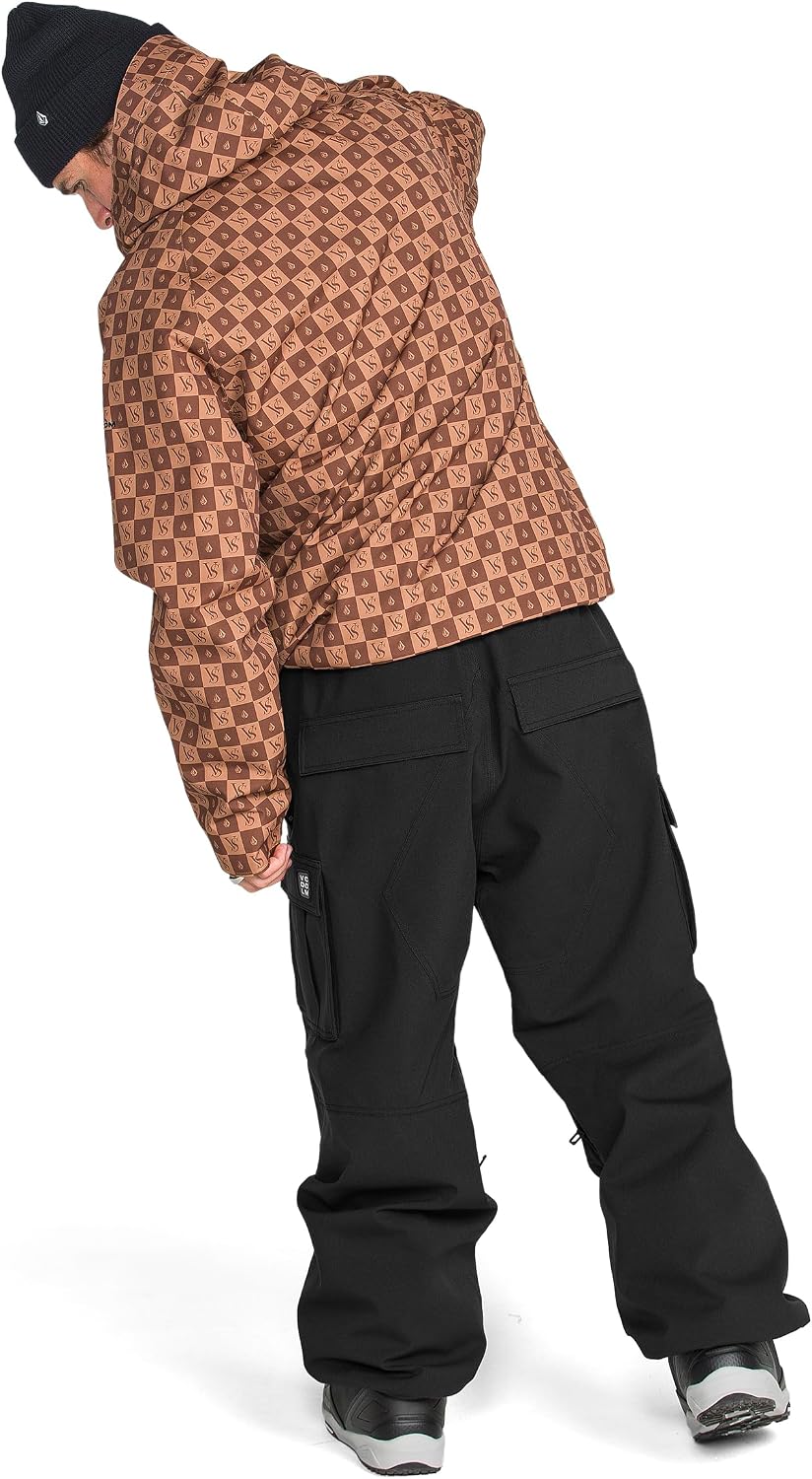 Volcom Men's Nwrk Baggy Snowboard Pant – 10k Waterproof Breathable 2-layer Black