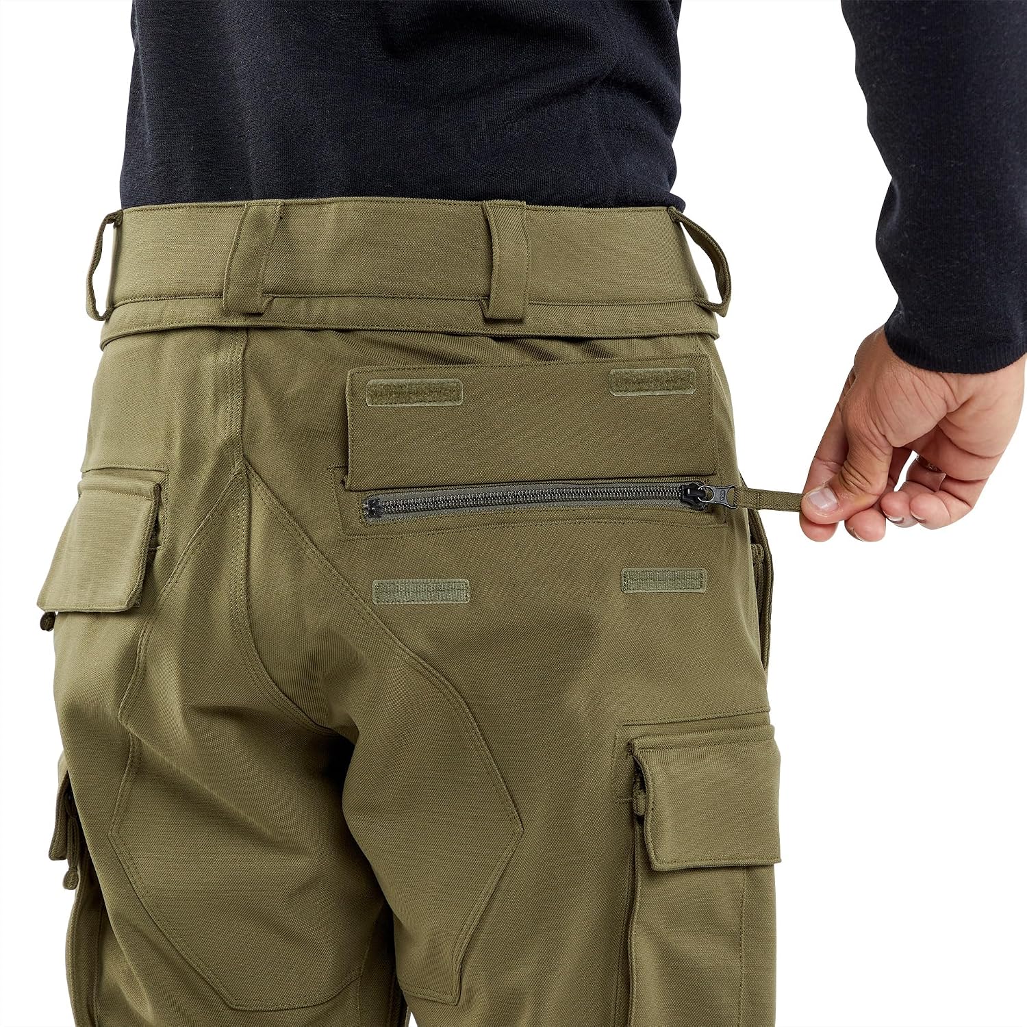 Volcom Men's Articulated Snow Pant, 15k Waterproof Ski Snowboard Pants, Sealed Seams Military S4